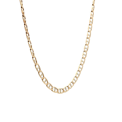 18" Mariner Oval Link Chain Necklace 14k Yellow Gold