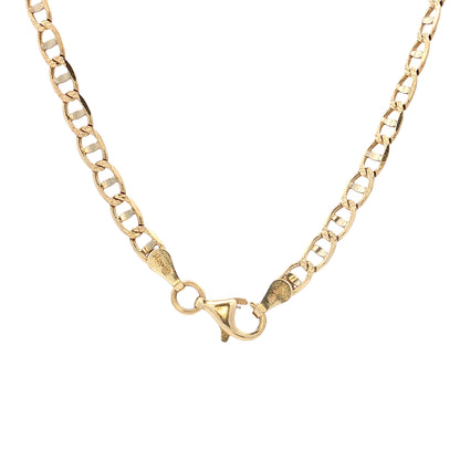18" Mariner Oval Link Chain Necklace 14k Yellow Gold