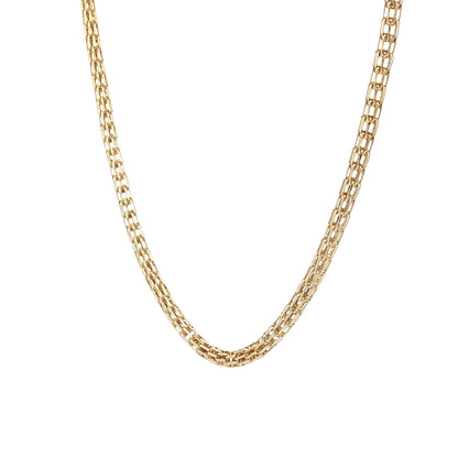 23" Woven Lattice Link Necklace 14k Yellow Gold