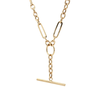 18" Toggle Chain Necklace in 14k Yellow Gold