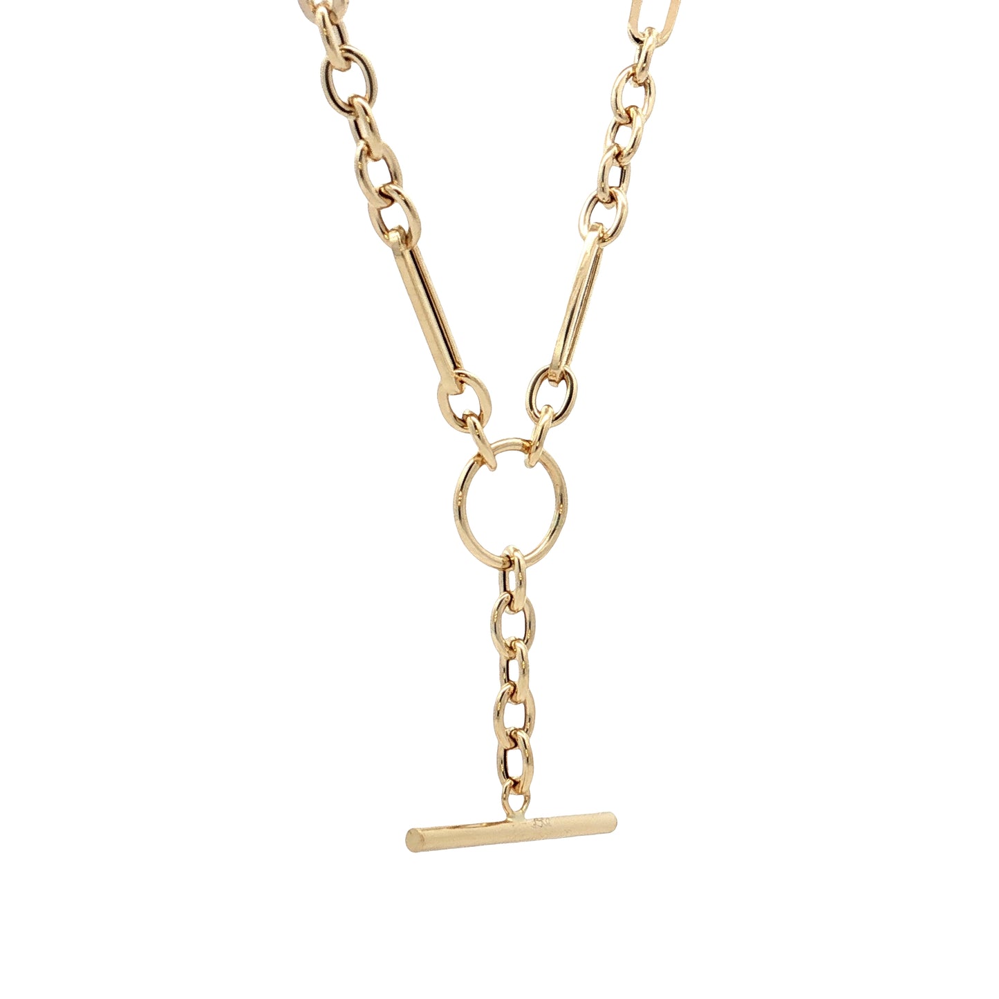 18" Toggle Chain Necklace in 14k Yellow Gold