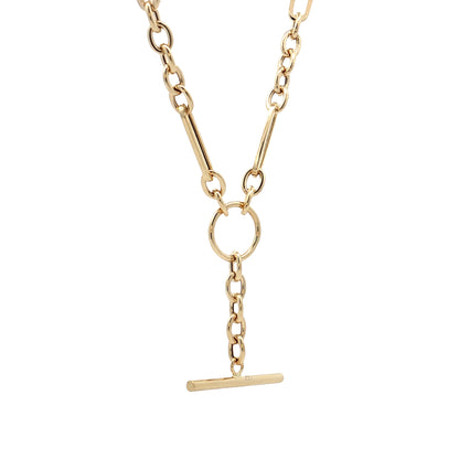 18" Toggle Chain Necklace in 14k Yellow Gold