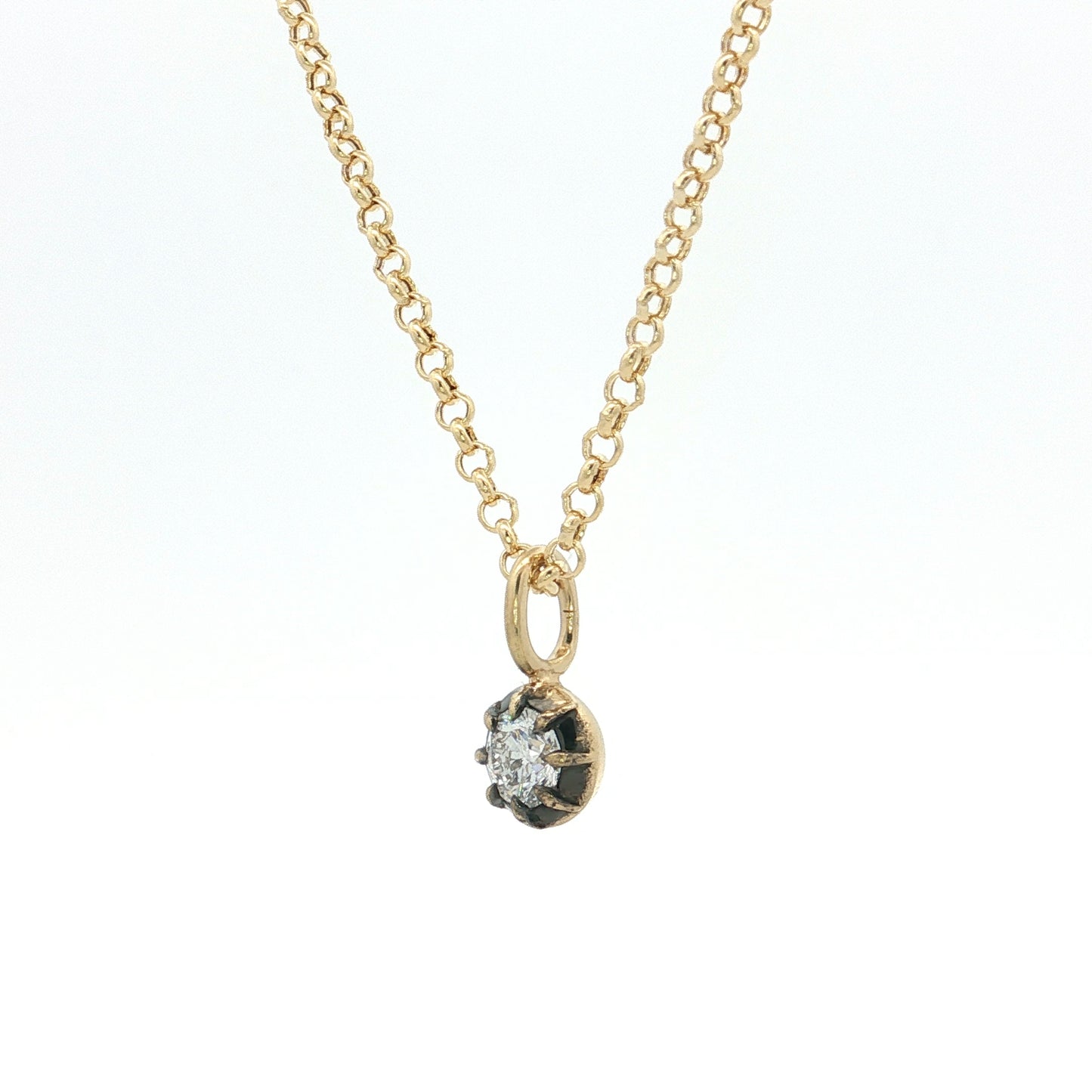 .30 GIA Round Brilliant Diamond Pendant Necklace 18k
