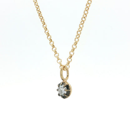 .30 GIA Round Brilliant Diamond Pendant Necklace 18k