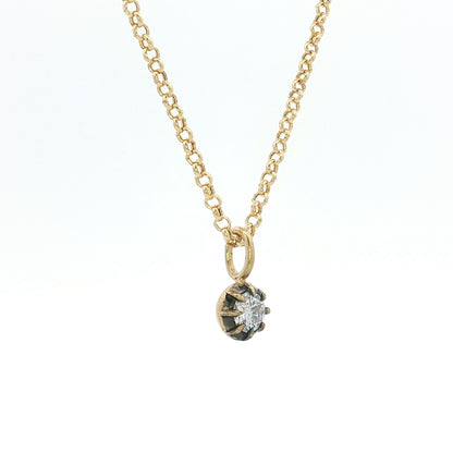 .30 GIA Round Brilliant Diamond Pendant Necklace 18k