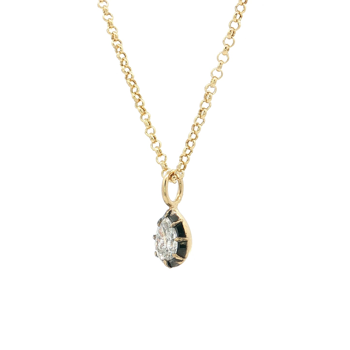 .50 GIA Pear Cut Diamond Pendant Necklace 18k