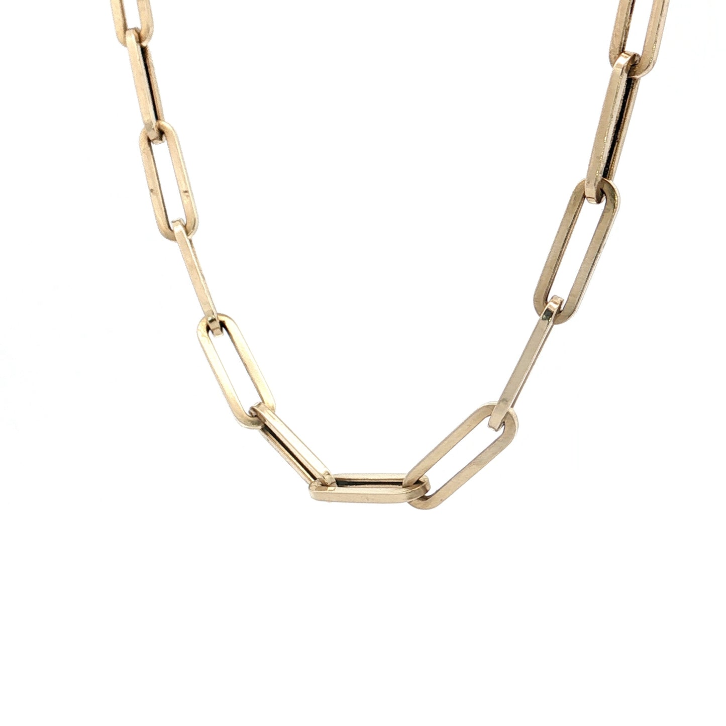 15" Paperclip Chain Necklace 14k Yellow Gold