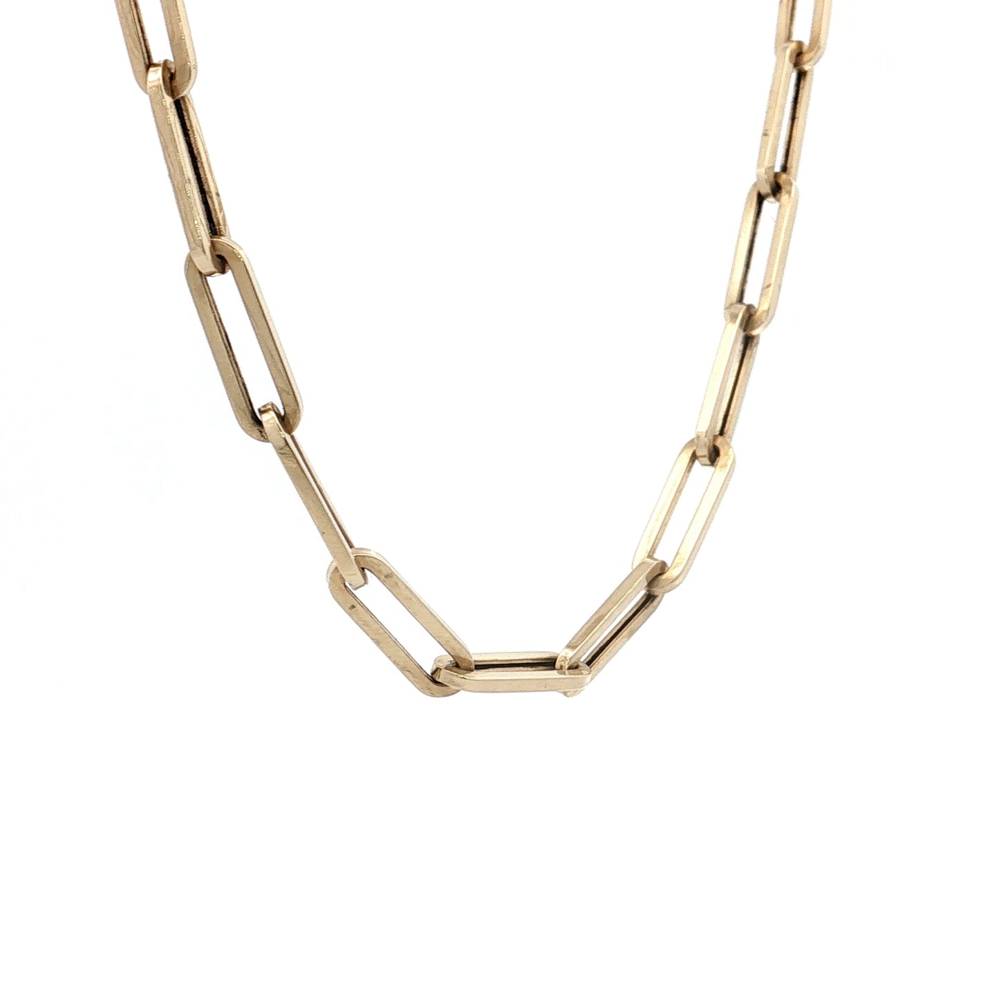 15" Paperclip Chain Necklace 14k Yellow Gold
