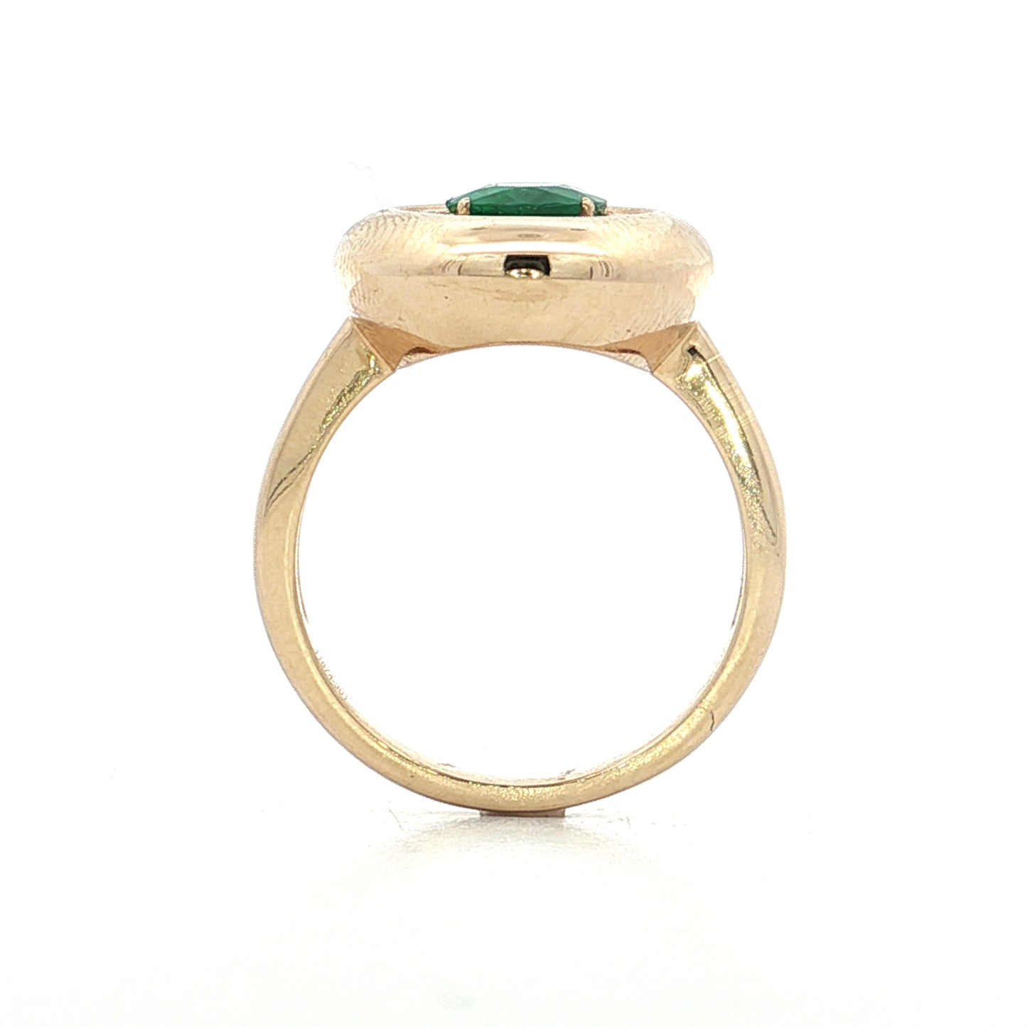 1.06 Oval Emerald & Diamond Cocktail Ring 14k