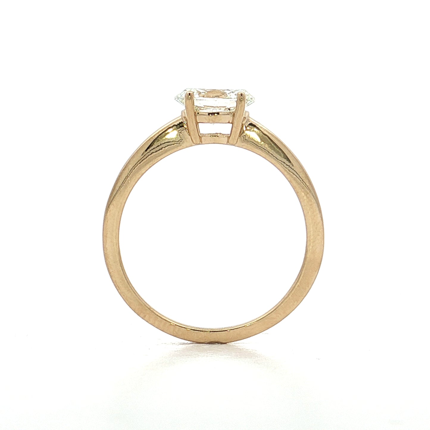 .83 Oval Diamond Engagement Ring 14k Yellow Gold