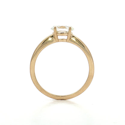 .83 Oval Diamond Engagement Ring 14k Yellow Gold