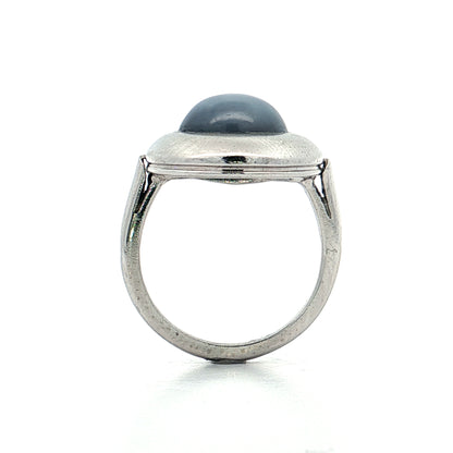 9.41 Cabochon Star Sapphire Cocktail Ring Platinum