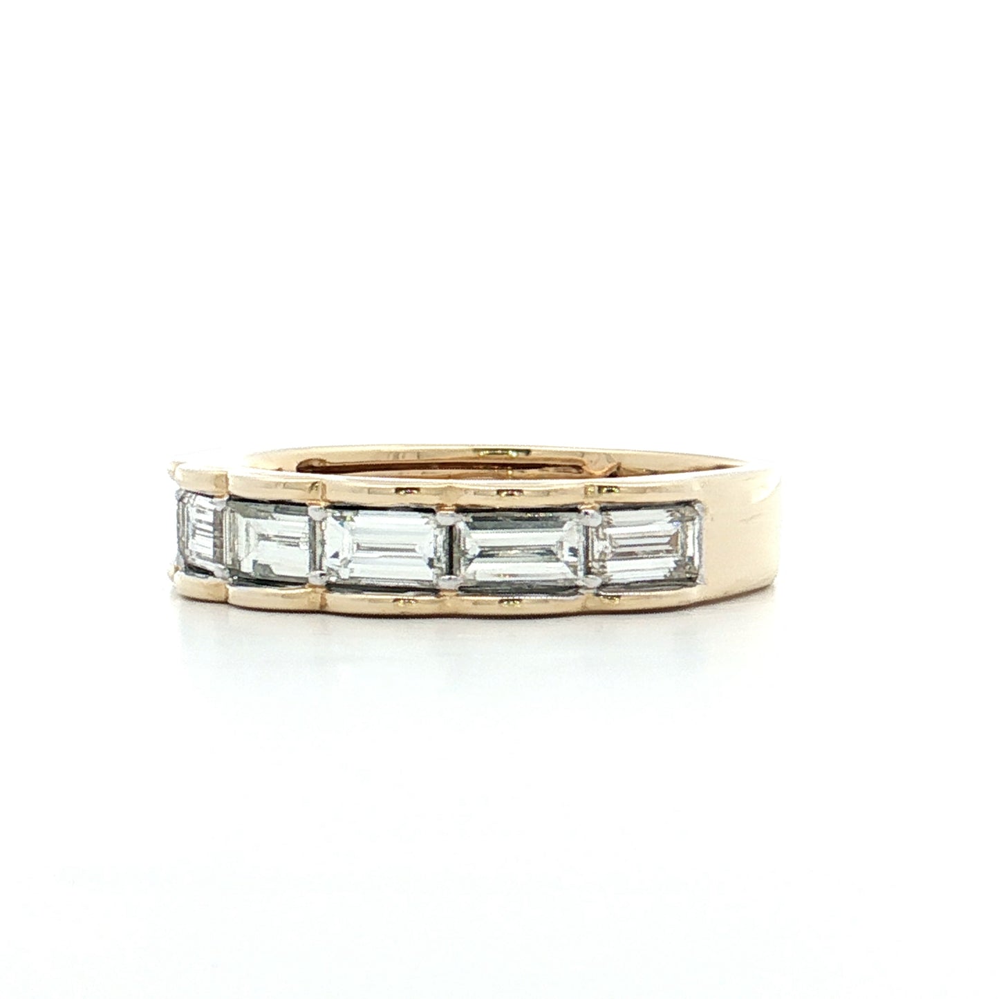 1.30 Baguette Diamond Stacking Band in 14k Yellow Gold
