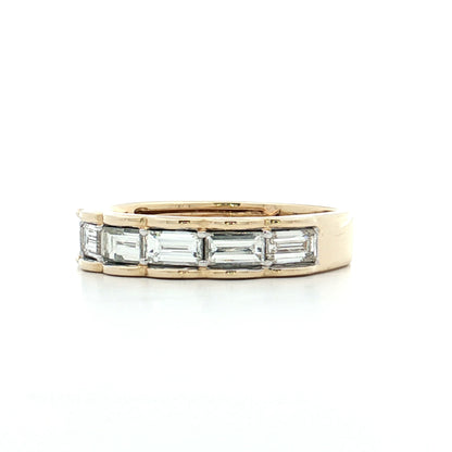 1.30 Baguette Diamond Stacking Band in 14k Yellow Gold