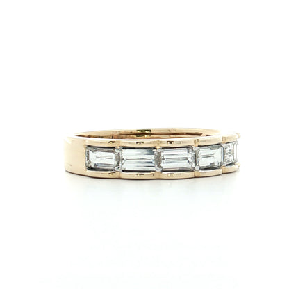 1.30 Baguette Diamond Stacking Band in 14k Yellow Gold