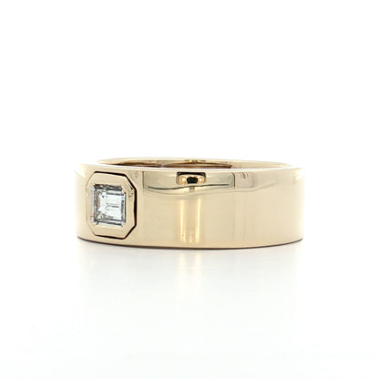 .20 Emerald Cut Diamond Stacking Ring 14k Yellow Gold