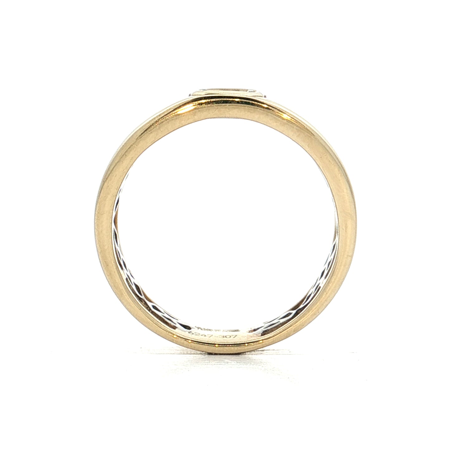 .20 Emerald Cut Diamond Stacking Ring 14k Yellow Gold