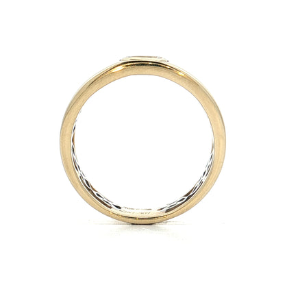 .20 Emerald Cut Diamond Stacking Ring 14k Yellow Gold