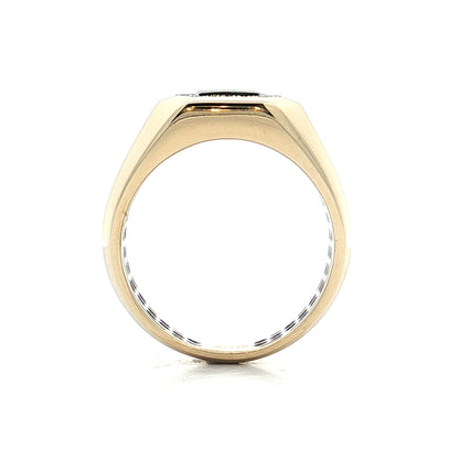 .25 Mens Diamond Cocktail Ring 14k Yellow Gold/Platinum