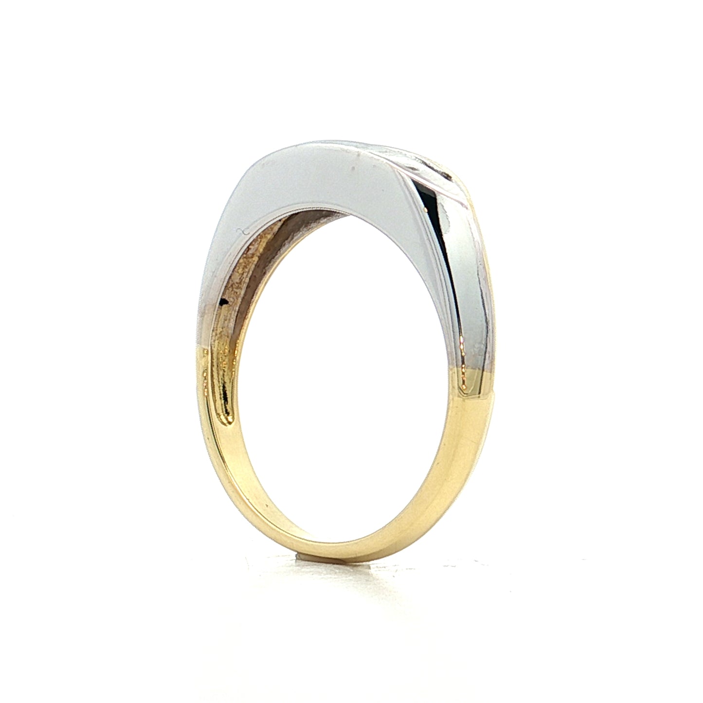 .31 Mens Diamond Wedding Band Two-Tone 18k