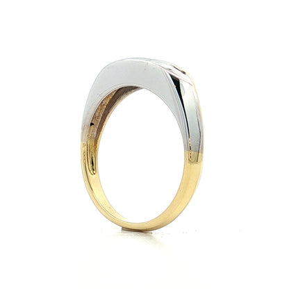 .31 Mens Diamond Wedding Band Two-Tone 18k