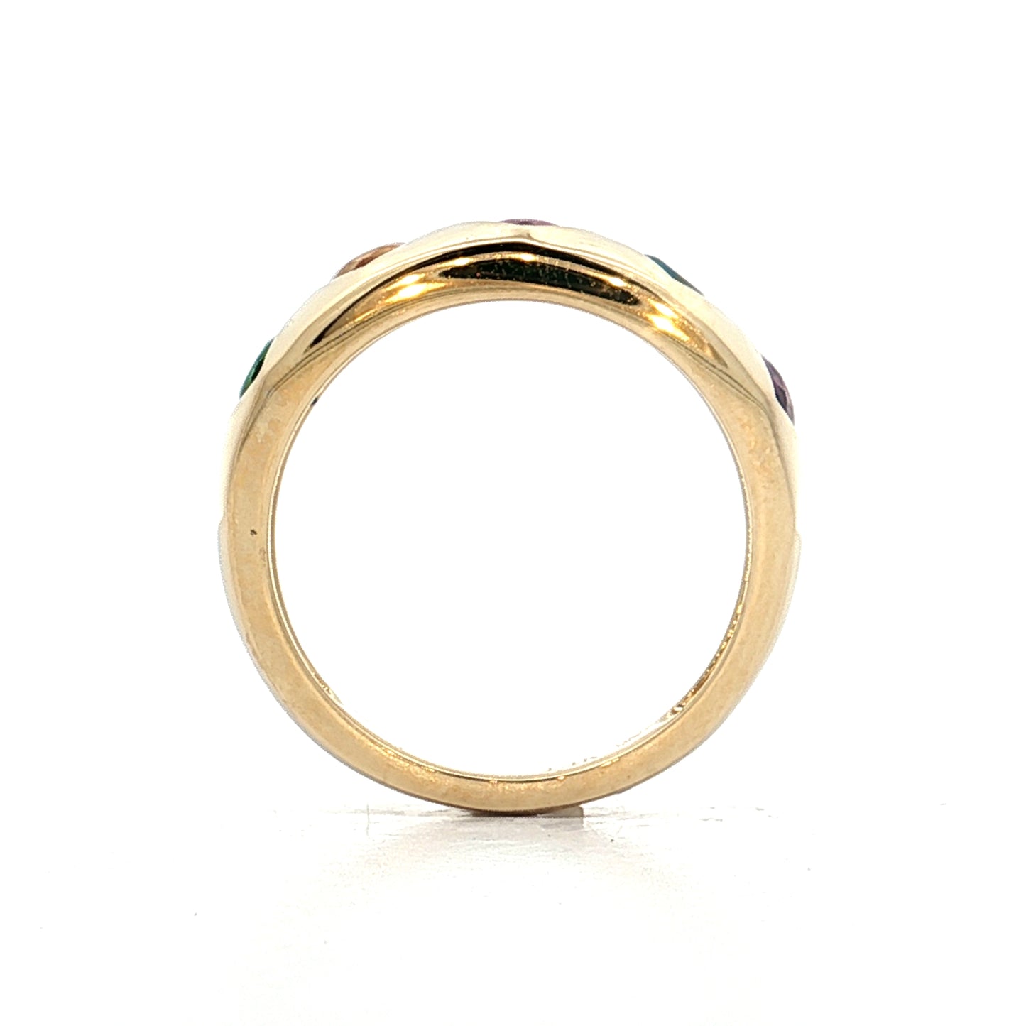 1.40 Heart Shaped Multi-Gemstone Ring in 14k
