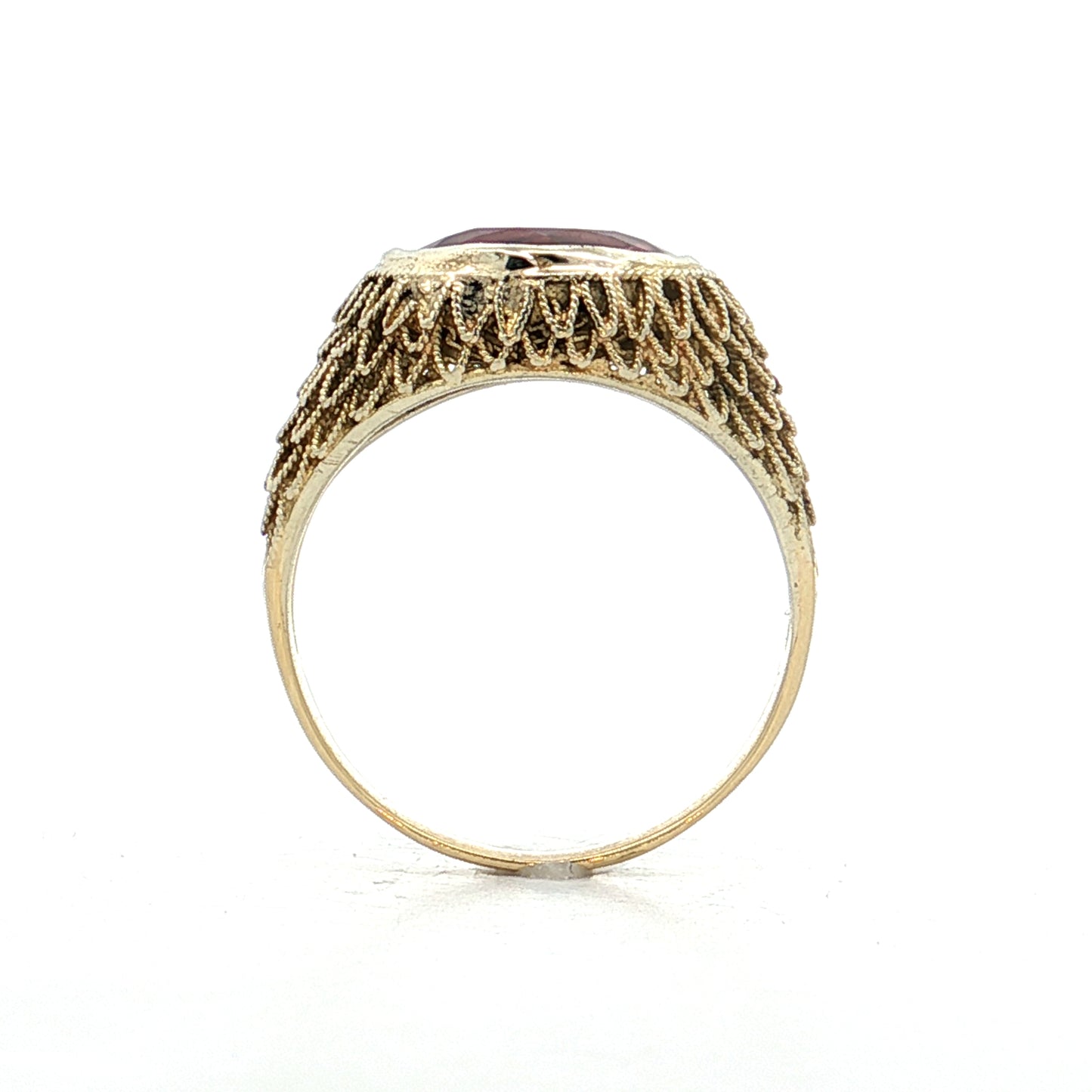 2.03 Oval Pink Tourmaline Cocktail Ring 14k