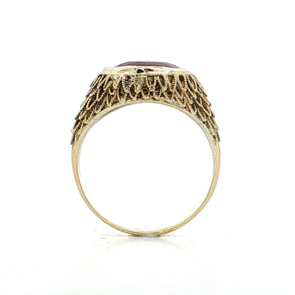 2.03 Oval Pink Tourmaline Cocktail Ring 14k