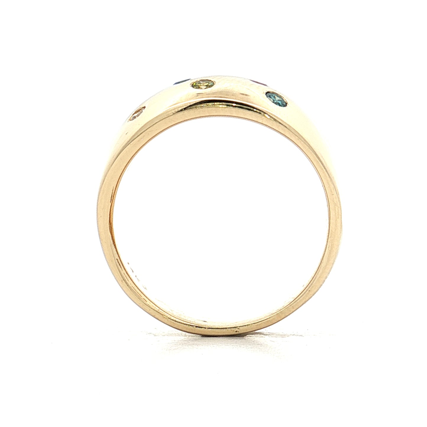 .28 Round Brilliant Colored Diamonds 14k Yellow Gold