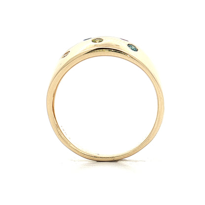 .28 Round Brilliant Colored Diamonds 14k Yellow Gold