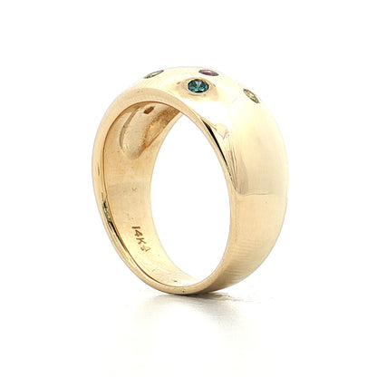 .28 Round Brilliant Colored Diamonds 14k Yellow Gold