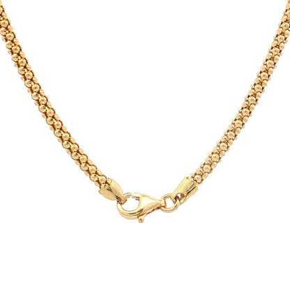 18" Bead Tube Chain Necklace 18k Yellow Gold