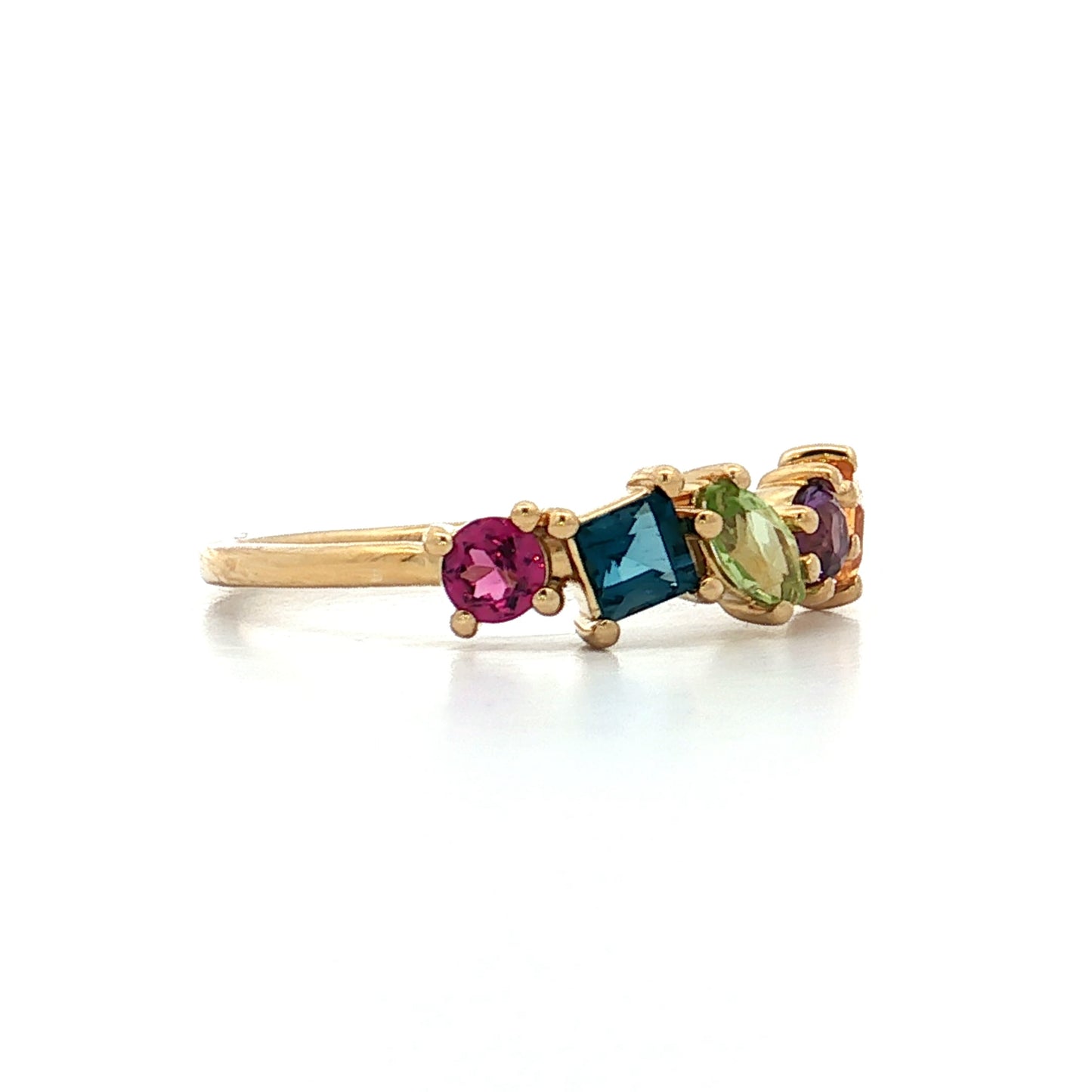 .69 Multi-Gemstone Stacking Band in 14k Yellow Gold