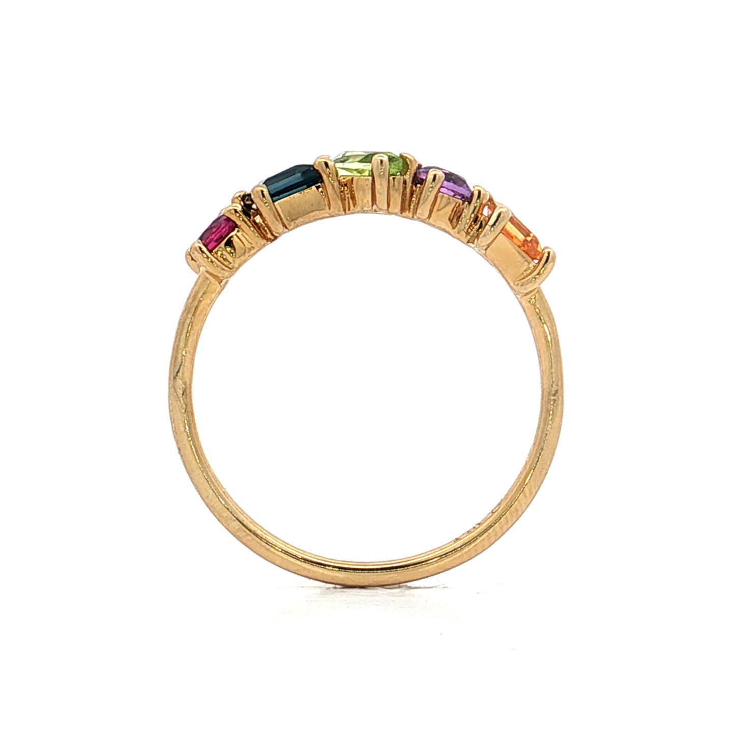 .69 Multi-Gemstone Stacking Band in 14k Yellow Gold