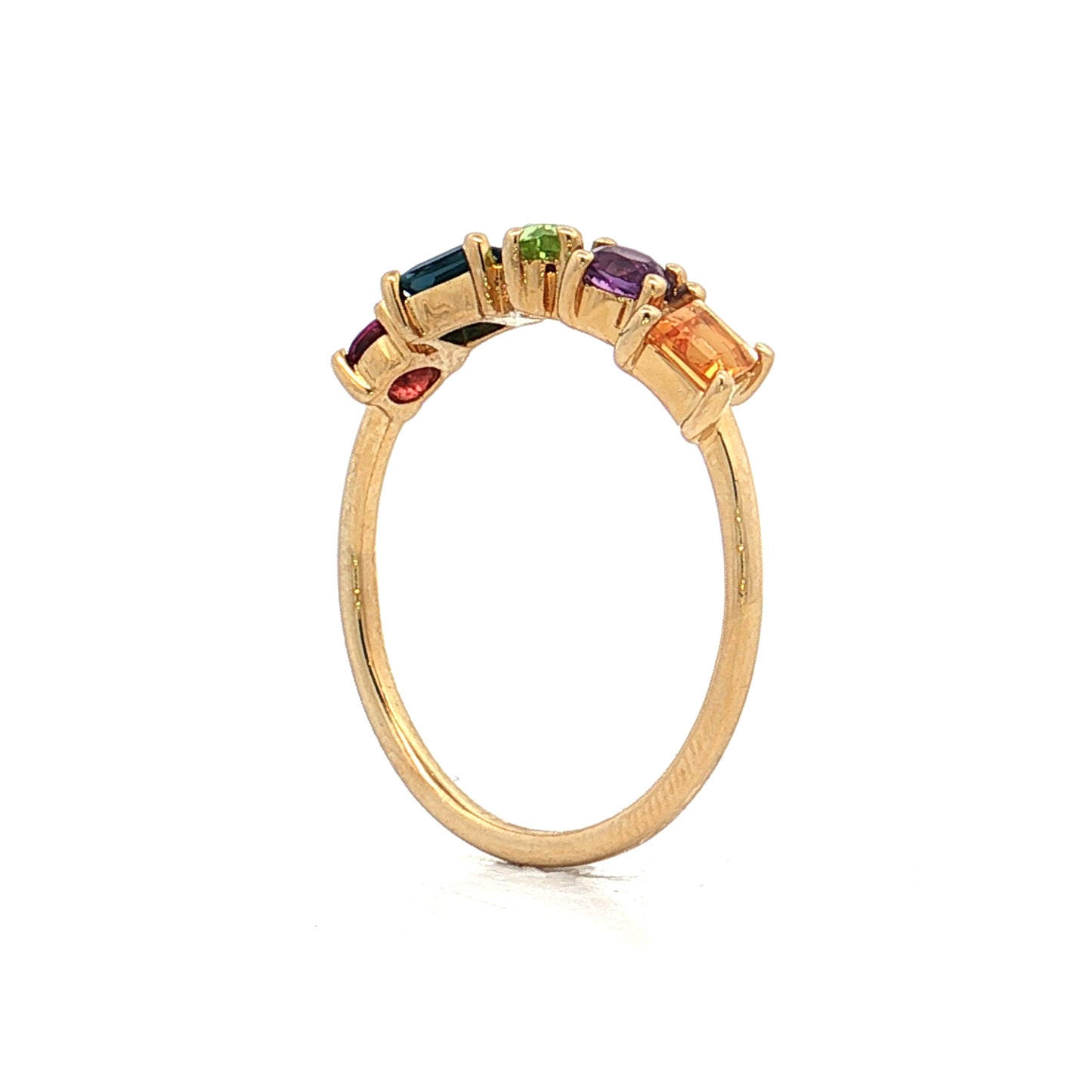 .69 Multi-Gemstone Stacking Band in 14k Yellow Gold