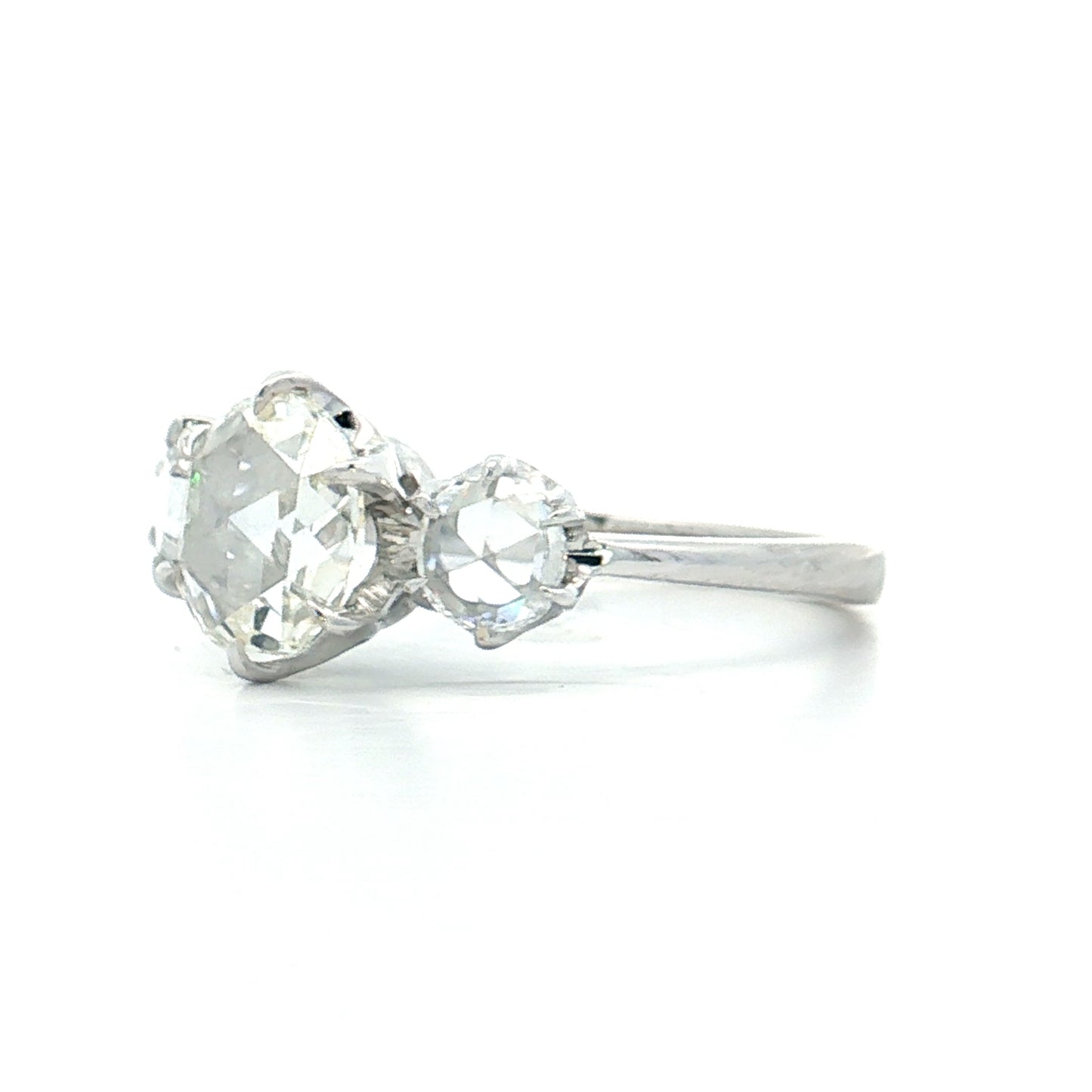 1.04 GIA Rose Cut Diamond Engagement Ring 14k