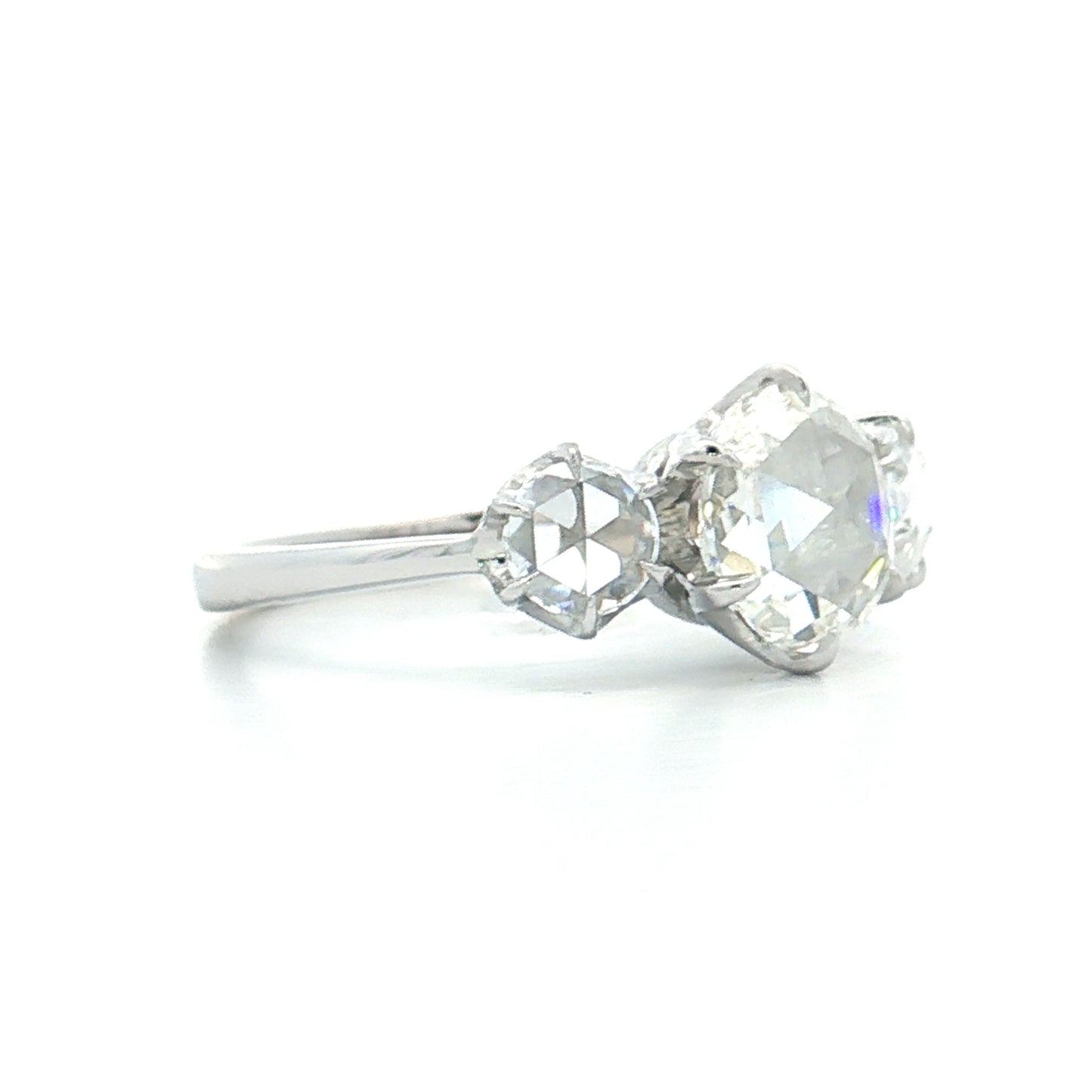1.04 GIA Rose Cut Diamond Engagement Ring 14k