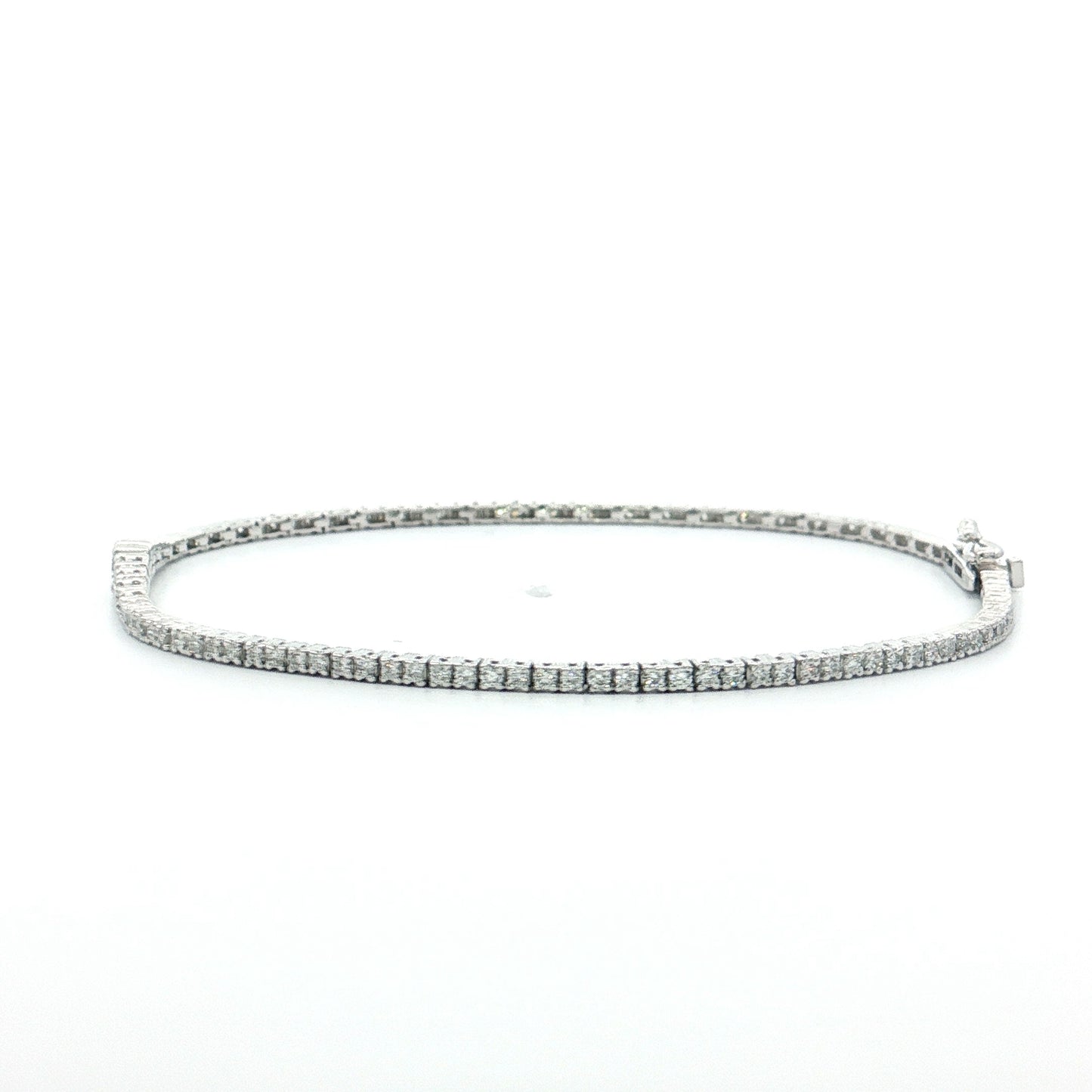 1.20 Graduated Diamond Bracelet 14k White Gold