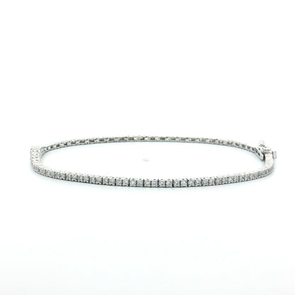 1.20 Graduated Diamond Bracelet 14k White Gold