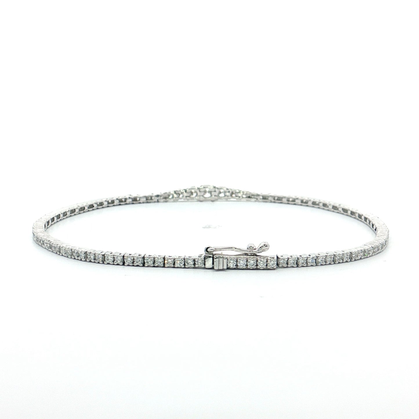1.20 Graduated Diamond Bracelet 14k White Gold