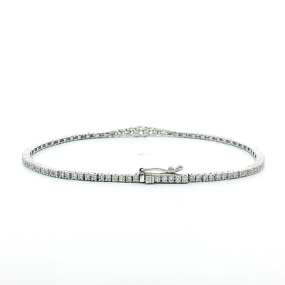 1.20 Graduated Diamond Bracelet 14k White Gold