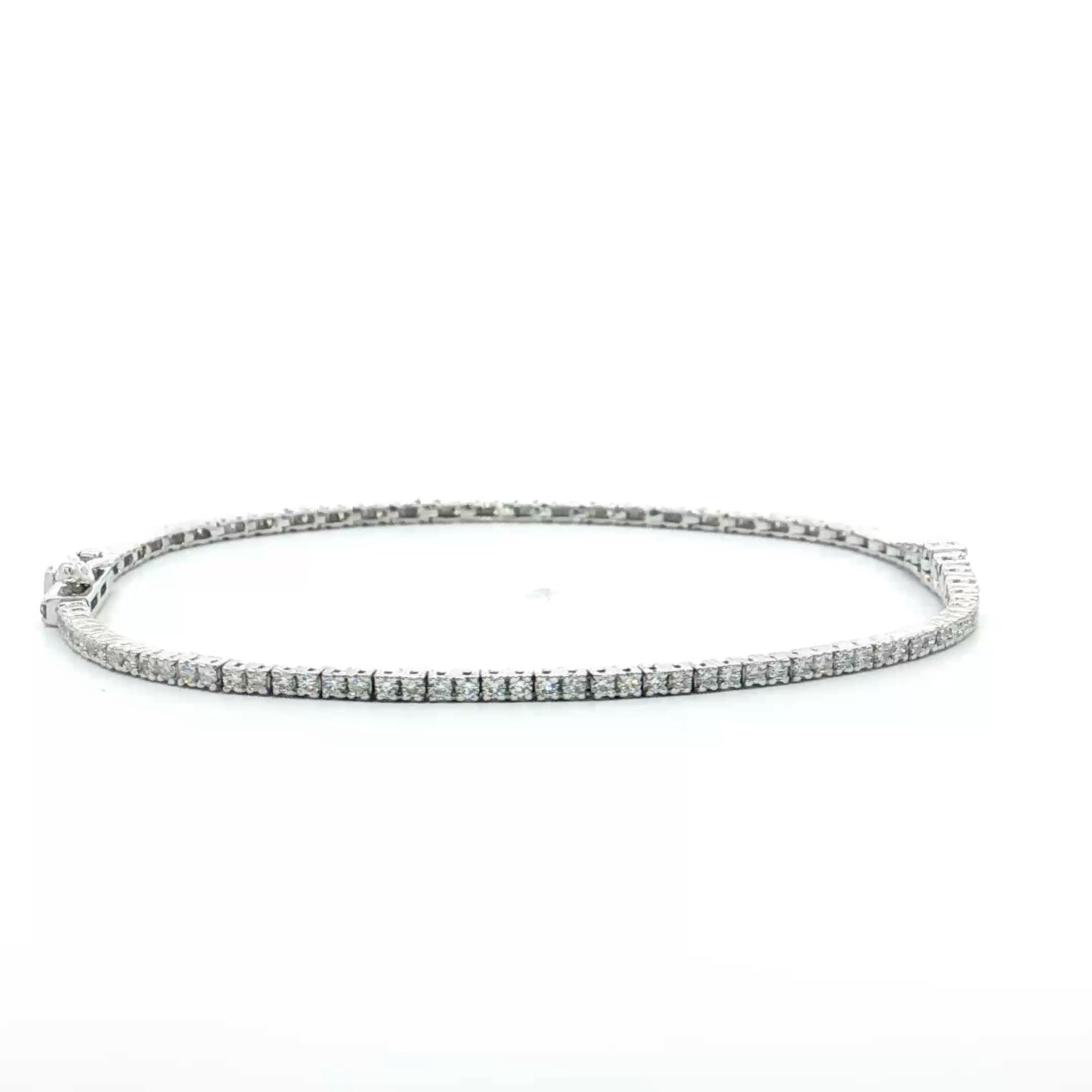 1.20 Graduated Diamond Bracelet 14k White Gold