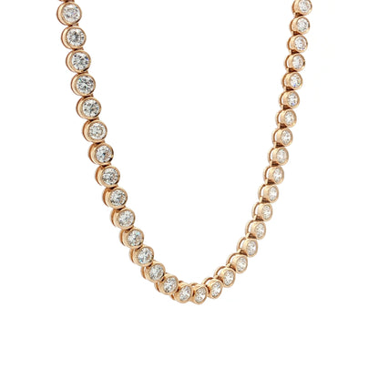 5 Carat Diamond Paperclip Necklace 14k Yellow Gold