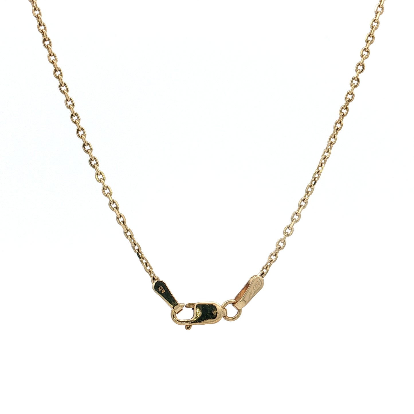 .19 Antique Inspired Old Euro Diamond Pendant Necklace 14k