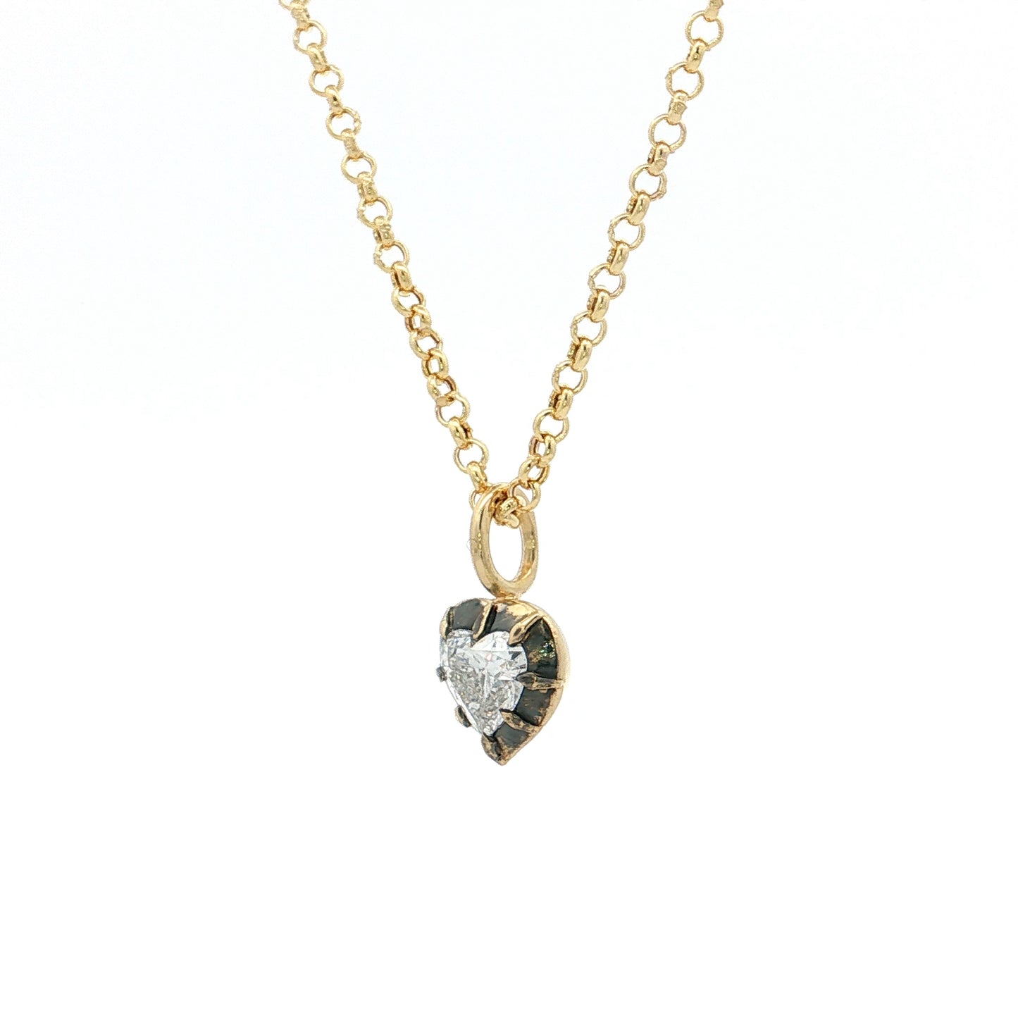 .56 GIA Heart Diamond Pendant Necklace 18k/Platinum