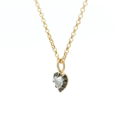 .56 GIA Heart Diamond Pendant Necklace 18k/Platinum