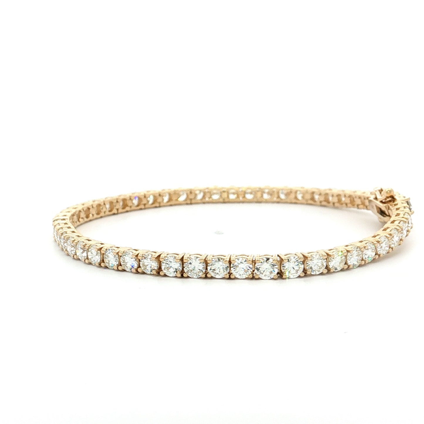 6 Carat Round Brilliant Diamond Tennis Bracelet 14k