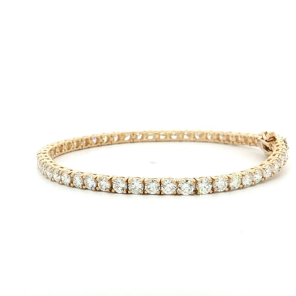 6 Carat Round Brilliant Diamond Tennis Bracelet 14k
