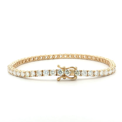 6 Carat Round Brilliant Diamond Tennis Bracelet 14k