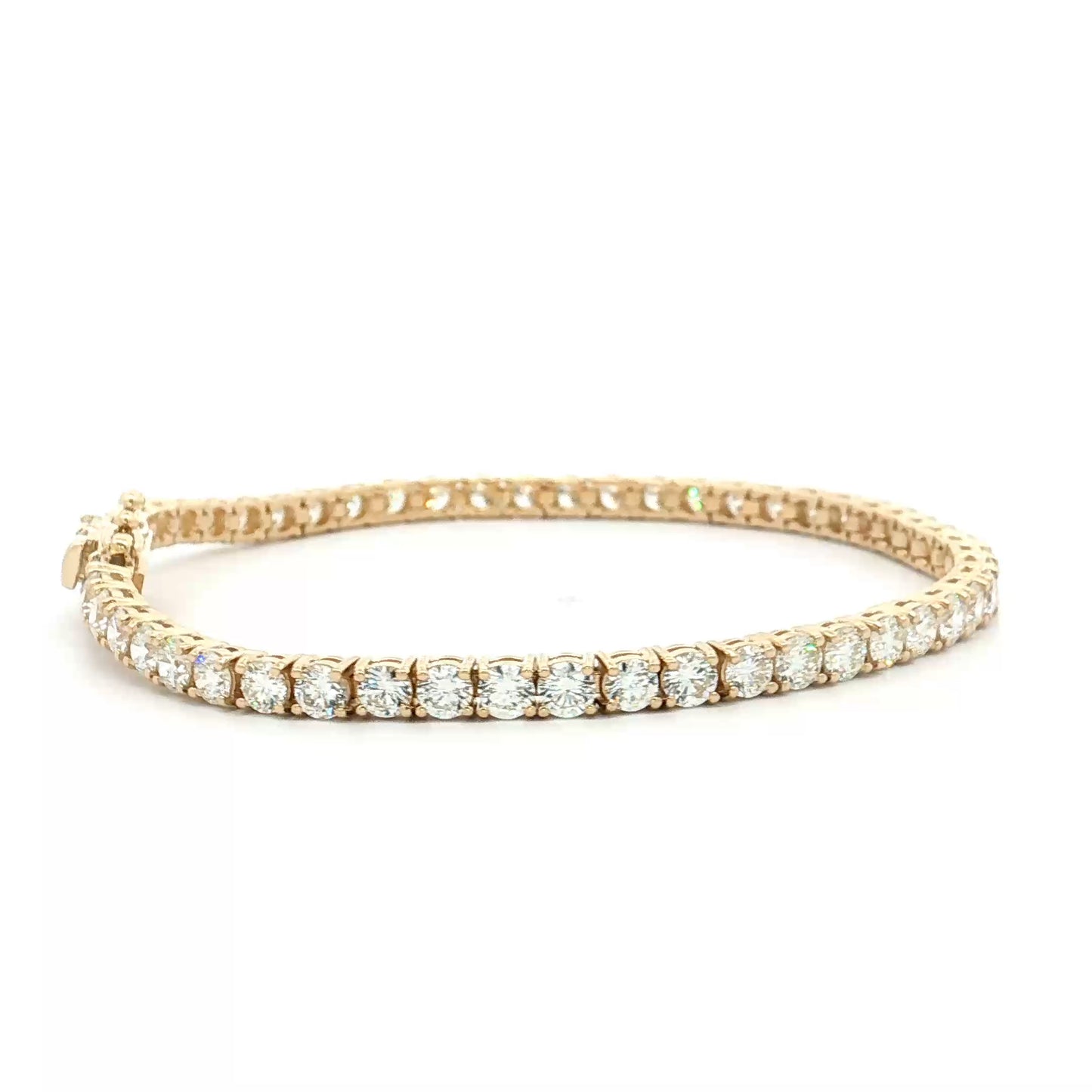 6 Carat Round Brilliant Diamond Tennis Bracelet 14k